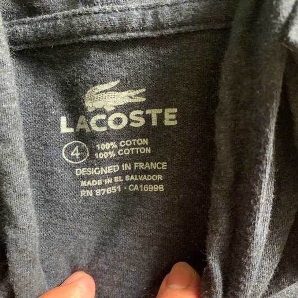 Thin Lacoste Hoodie Small - Picture 9 of 10